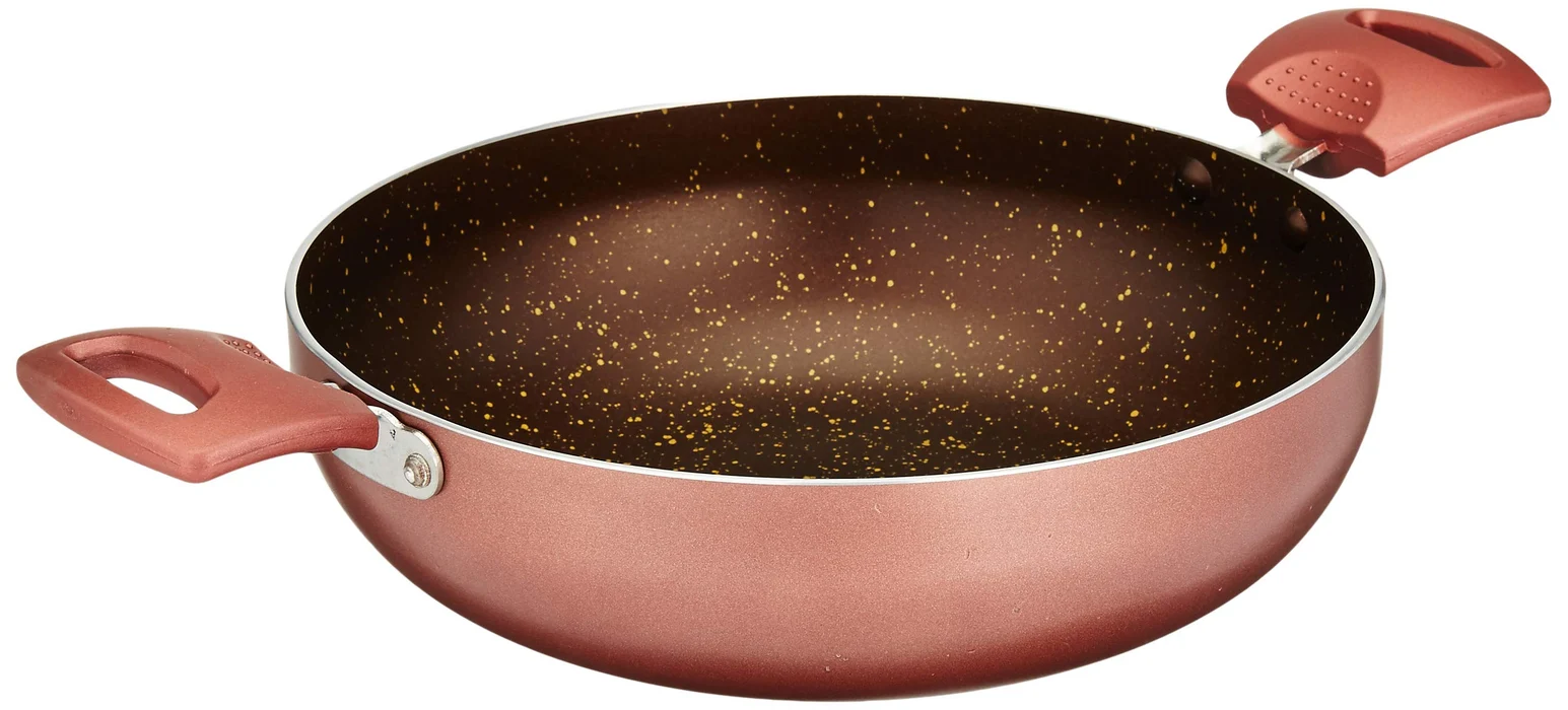 Non Stick Kadhai (24cm, Granite finish, 5 layer coating, Induction and Gas stove compatible)