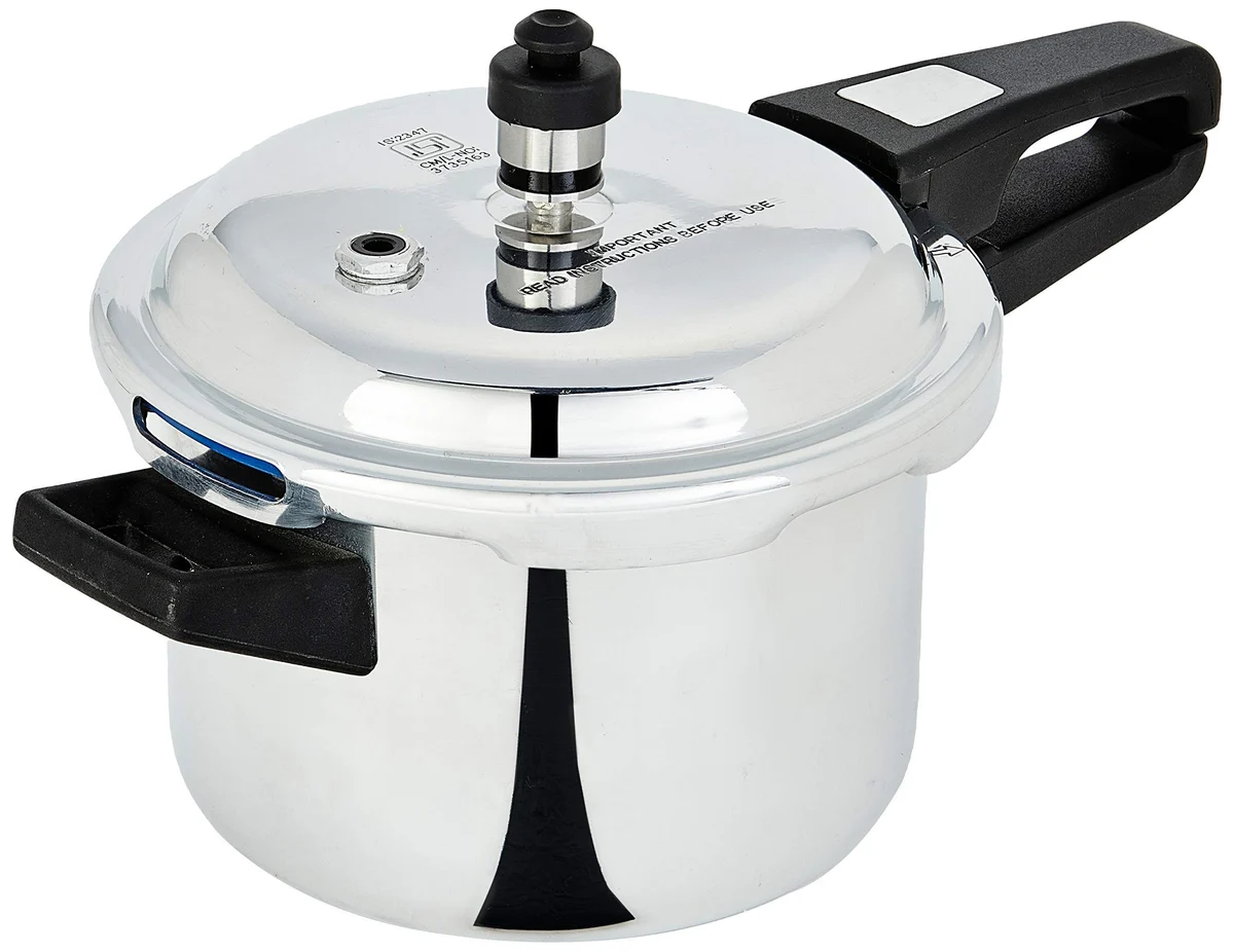 (Renewed) Aluminium Outer Lid Pressure Cooker (3L, ISI Certified, Gas Stove compatible)