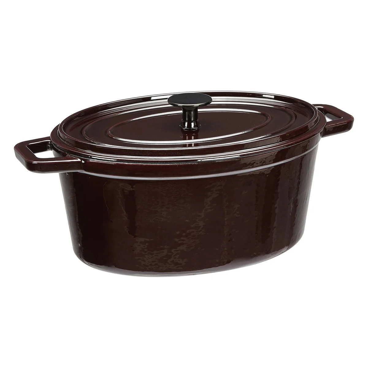 Z4715MR Premium Enameled Cast Iron Oval Dutch Oven, 6-Quart, Deep Cranberry