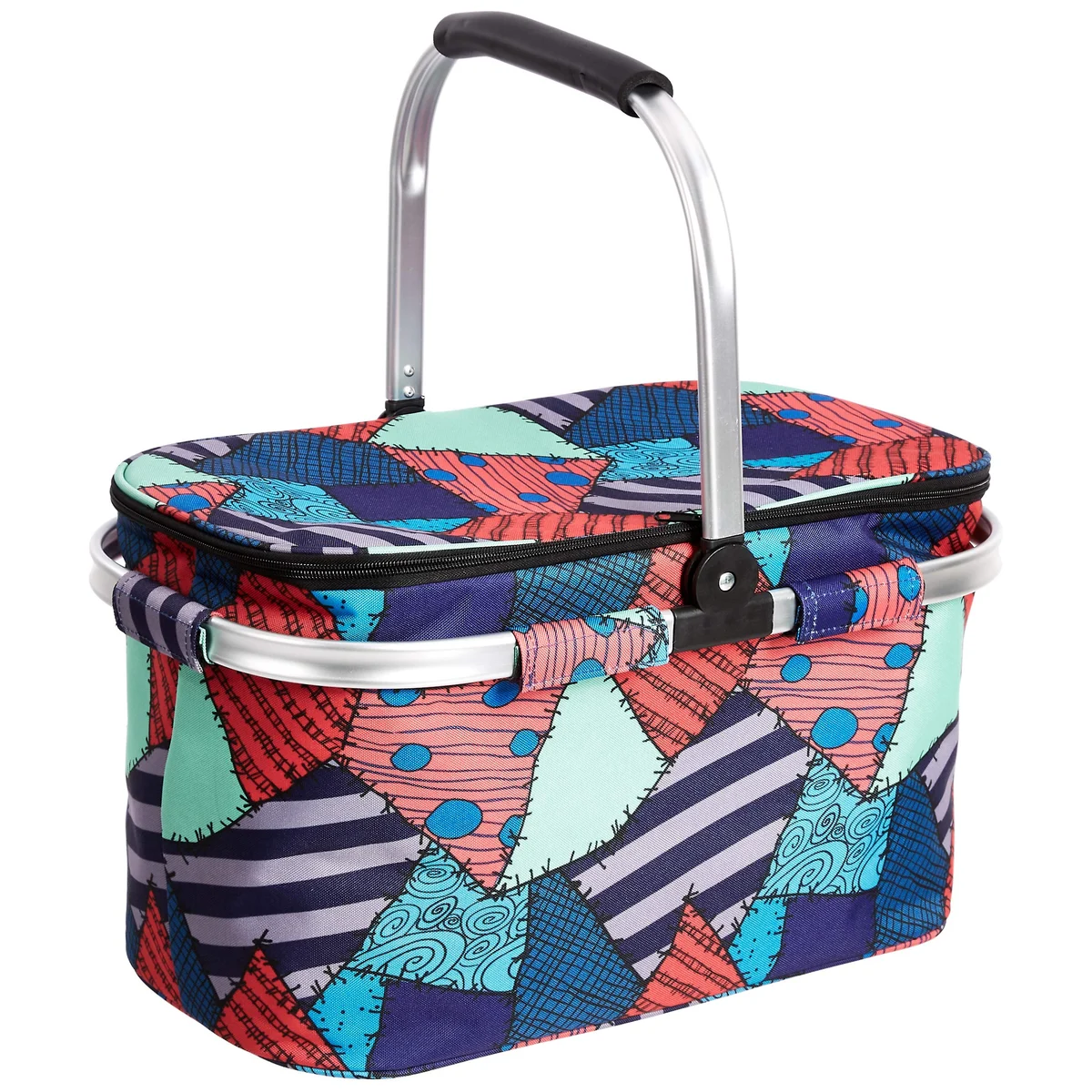 26 L Insulated Foldable Cooler Bag, Patchwork