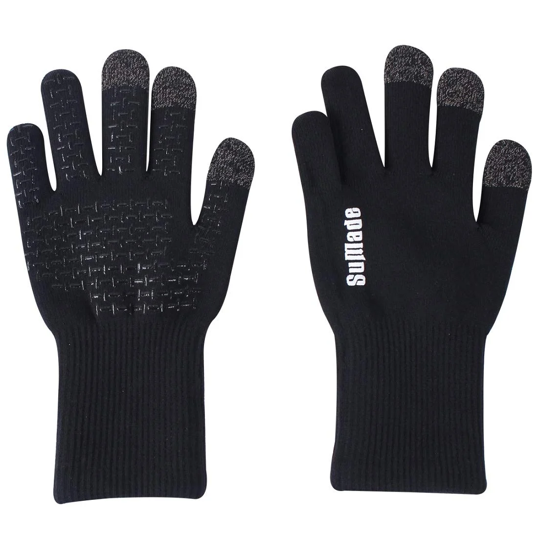 Unisex Lightweight Outdoor Warm Touchscreen Waterproof Windproof Running Driving Cycling Hiking Gloves (Black, L)