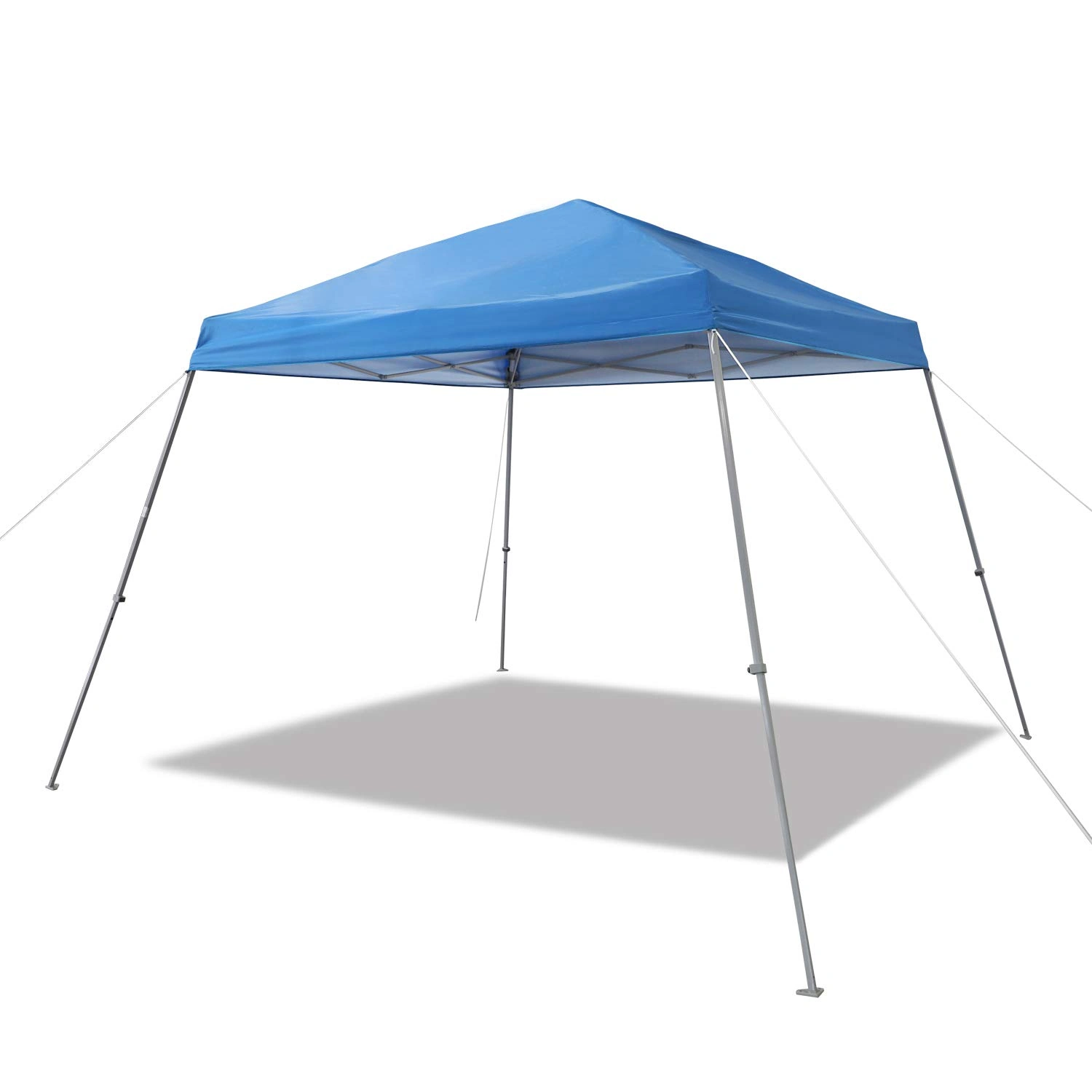Outdoor Pop Up Canopy, 8ft x 8ft Top Slant Leg with Wheeled Carry, Blue